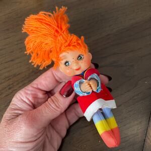 Rainbow Brite Hugger Clip On Pencil Hugger Vintage Rare Retro Doll Collectible